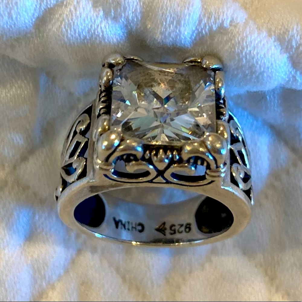 SILPADA Sterling Fuligree CZ Diamond Ring